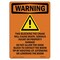 Signmission Safety Sign, OSHA WARNING, 10" Height, Two-Blocking The Crane, Portrait OS-WS-D-710-V-13575 - alternate 1